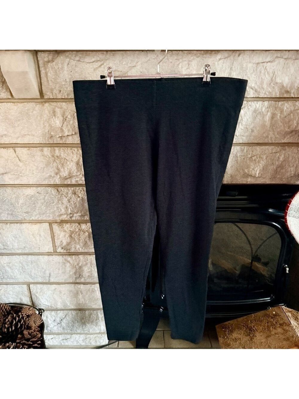 Mixit Heather Gray/Black Women’s Leggings 1X